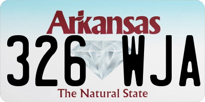 AR license plate 326WJA