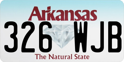AR license plate 326WJB