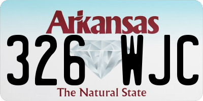 AR license plate 326WJC