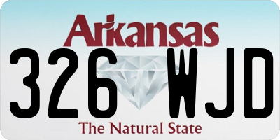 AR license plate 326WJD