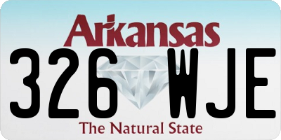 AR license plate 326WJE
