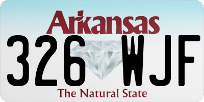 AR license plate 326WJF