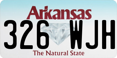 AR license plate 326WJH