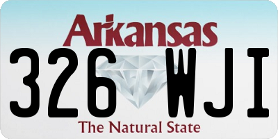 AR license plate 326WJI