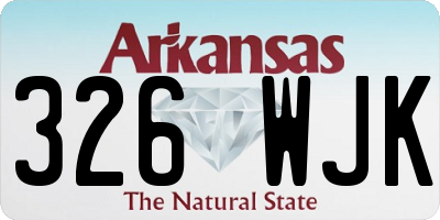 AR license plate 326WJK