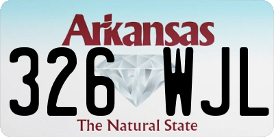 AR license plate 326WJL