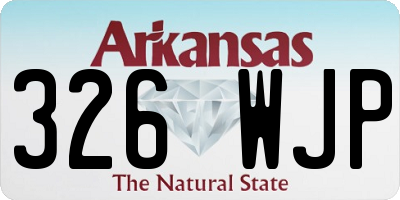 AR license plate 326WJP