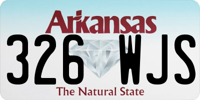 AR license plate 326WJS