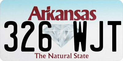 AR license plate 326WJT
