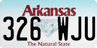 AR license plate 326WJU