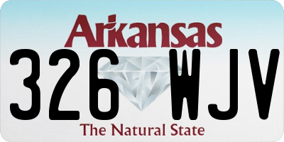 AR license plate 326WJV