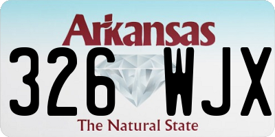 AR license plate 326WJX