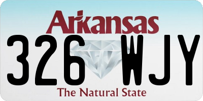 AR license plate 326WJY