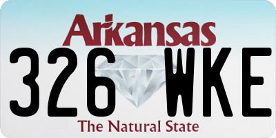 AR license plate 326WKE