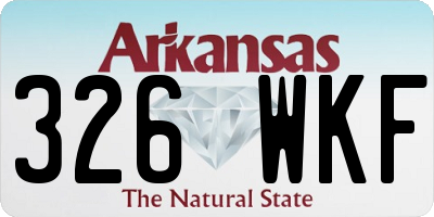 AR license plate 326WKF