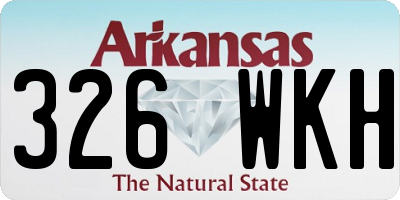 AR license plate 326WKH