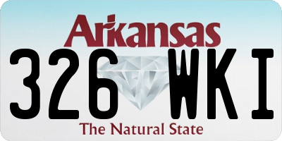 AR license plate 326WKI