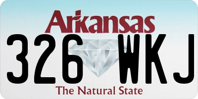 AR license plate 326WKJ