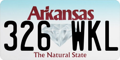 AR license plate 326WKL