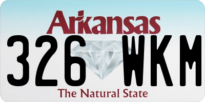 AR license plate 326WKM