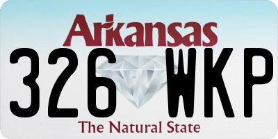 AR license plate 326WKP
