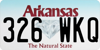 AR license plate 326WKQ