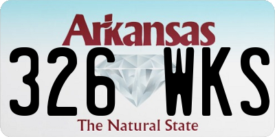 AR license plate 326WKS