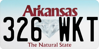 AR license plate 326WKT