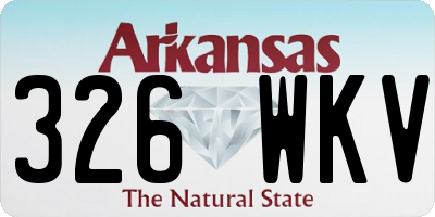 AR license plate 326WKV