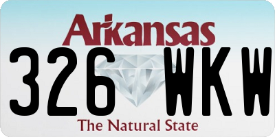 AR license plate 326WKW