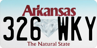 AR license plate 326WKY