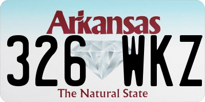 AR license plate 326WKZ