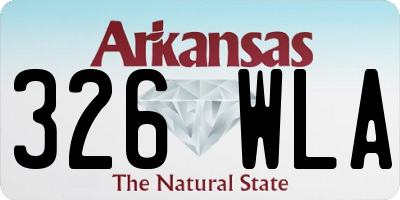 AR license plate 326WLA