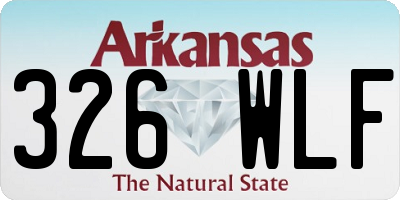 AR license plate 326WLF