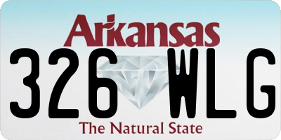 AR license plate 326WLG