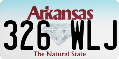 AR license plate 326WLJ