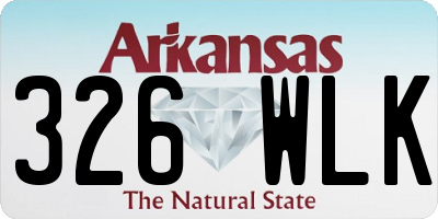 AR license plate 326WLK