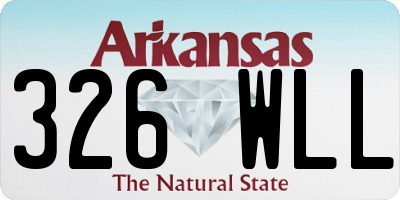 AR license plate 326WLL