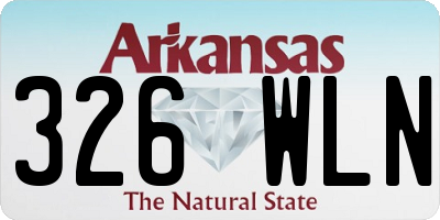 AR license plate 326WLN