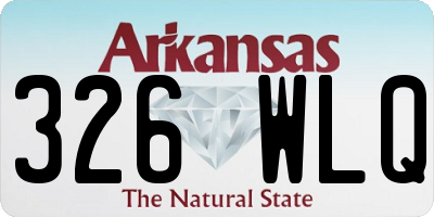 AR license plate 326WLQ