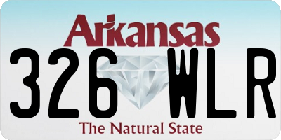 AR license plate 326WLR