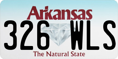 AR license plate 326WLS