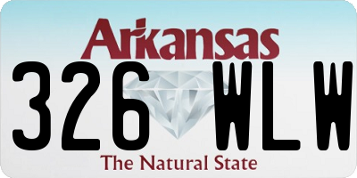 AR license plate 326WLW