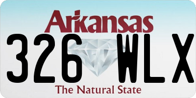 AR license plate 326WLX