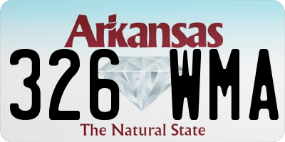AR license plate 326WMA