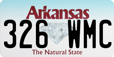 AR license plate 326WMC