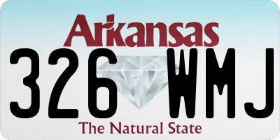 AR license plate 326WMJ