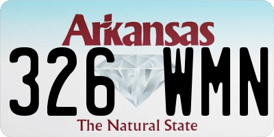 AR license plate 326WMN
