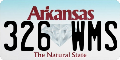 AR license plate 326WMS