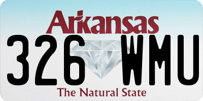 AR license plate 326WMU